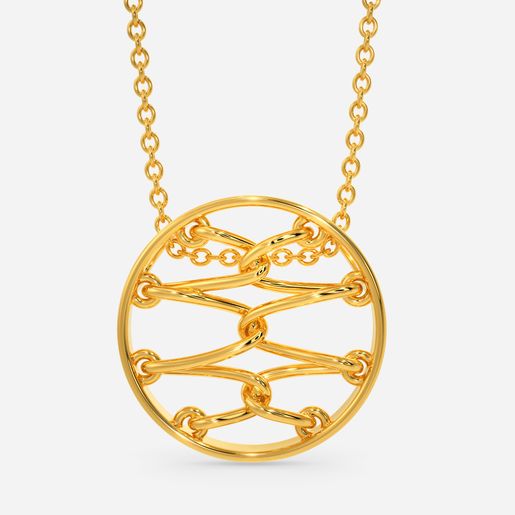 Two Loop Knot Gold Pendants
