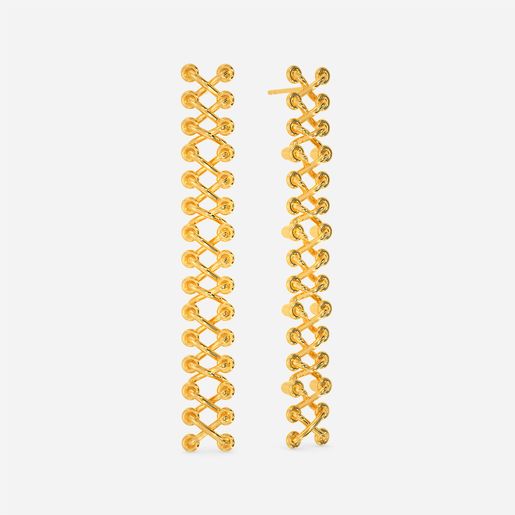 Laced Together Gold Earrings