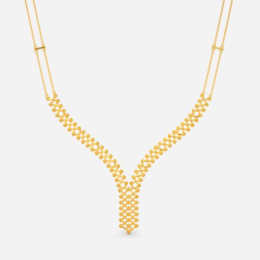 Laced Together Gold Necklaces