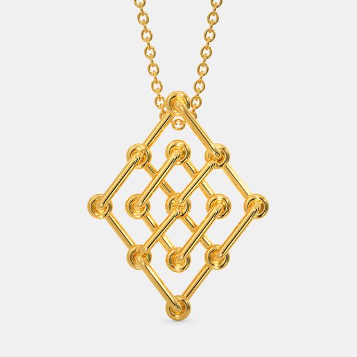 Laced Together Gold Pendants