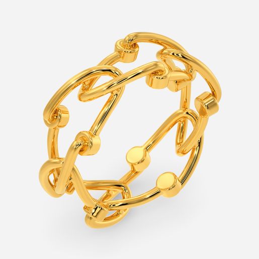 Looped Lace Gold Rings