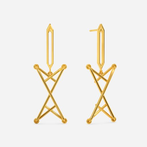Star Lace Gold Earrings