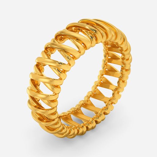 Kriss Kross Lace Gold Rings