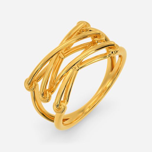 Lattice Lace Gold Rings