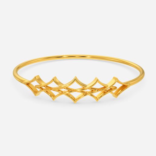 Cross Lock Lace Gold Bangles