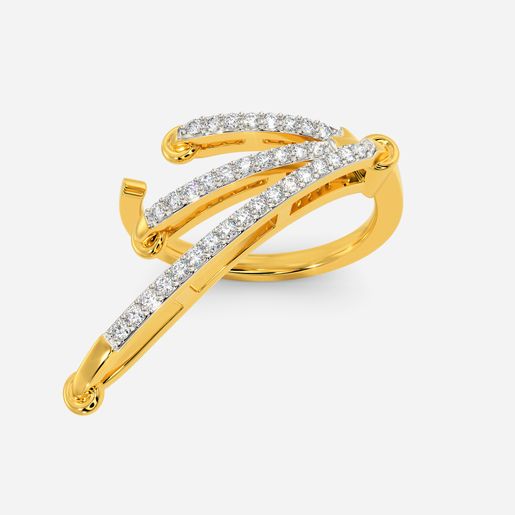 Zippered Lace Diamond Rings