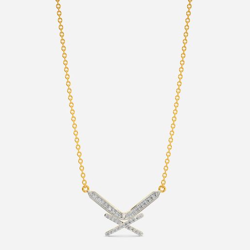 Hidden Knot Lace Diamond Necklaces