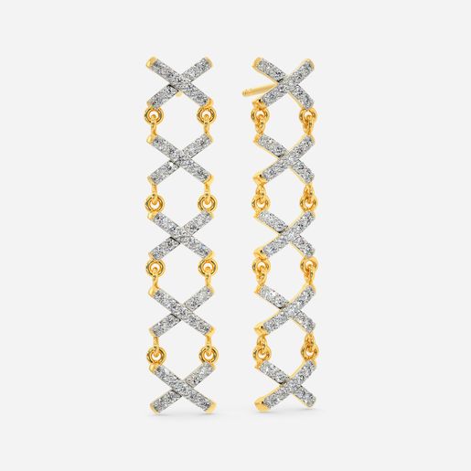 Free flow Lace Diamond Earrings