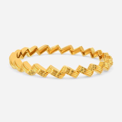 Furry Folds Gold Bangles