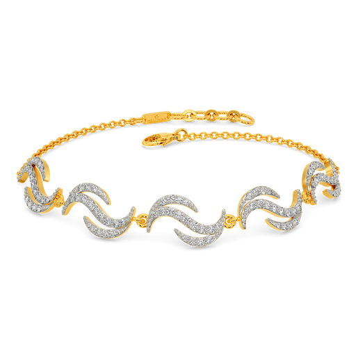Feathered Simplicity Diamond Bracelets