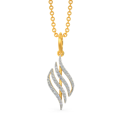 Marabou Feathers Diamond Pendants