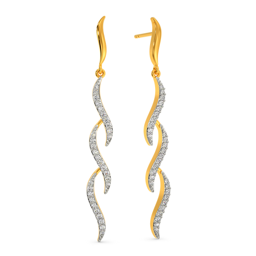 Dramatic Feathers Diamond Earrings