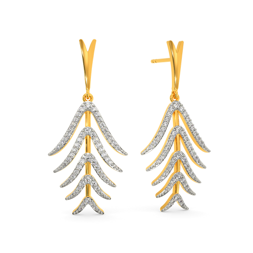 Show your Feathers Diamond Earrings