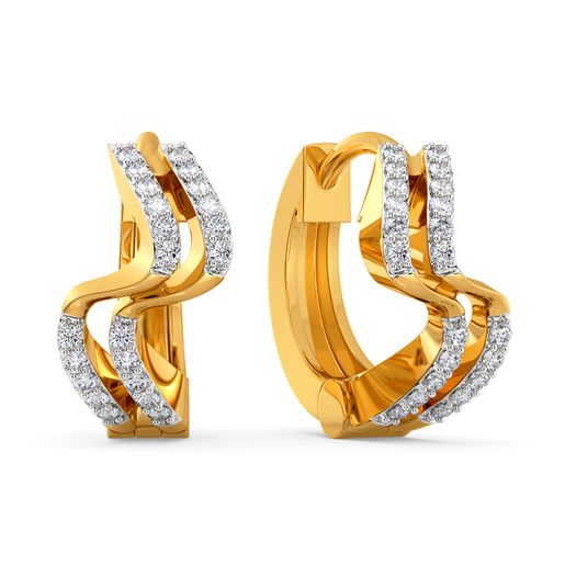 French Curves Diamond Earrings