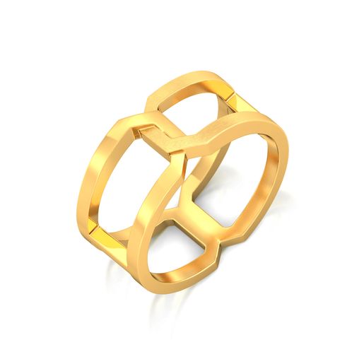 Gold Entwined Gold Rings