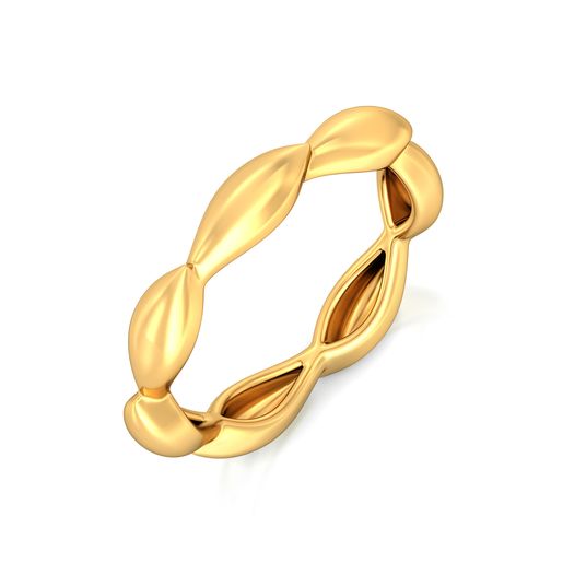 Falcate Facets Gold Rings