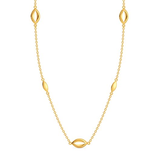 Cryptical Elliptical Gold Necklaces