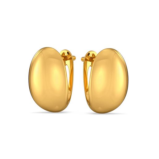 Satin Pattern Gold Earrings
