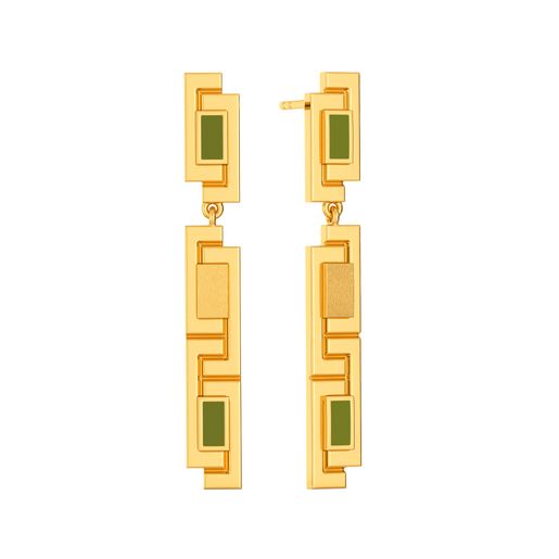 Troop Ties Gold Earrings