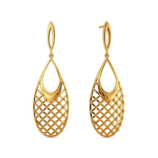 Mesh Mystique Gold Earrings