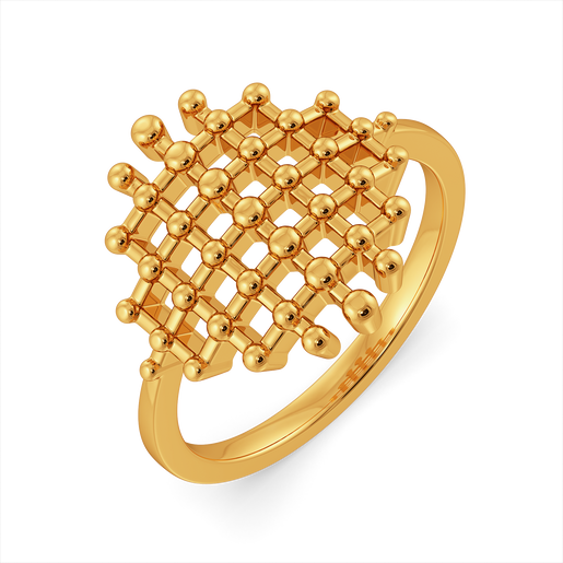 Mesh Mystique Gold Rings