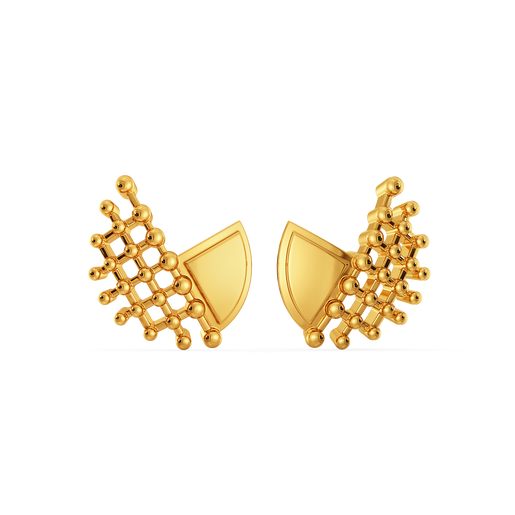 Mesh Mystique Gold Earrings