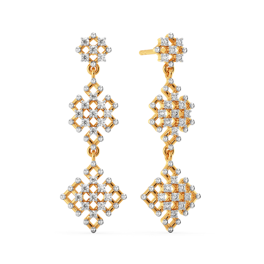 Mesh Match Diamond Earrings