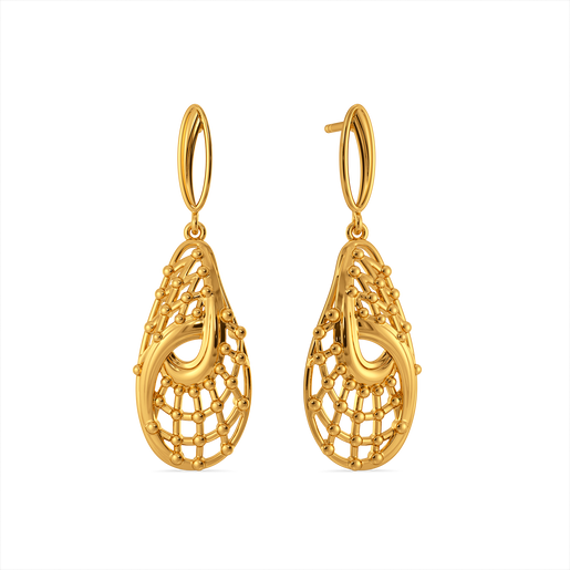 Mesh Magic  Gold Earrings