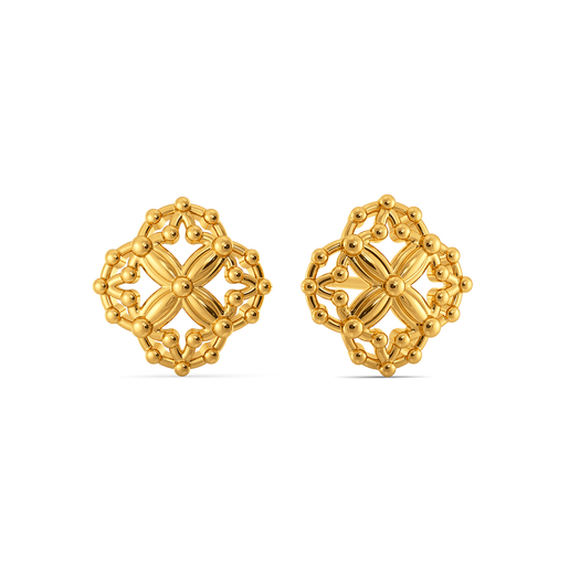 Mesh Magic  Gold Earrings