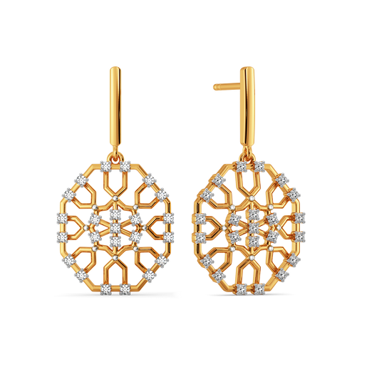 Fun with Mesh Diamond Earrings