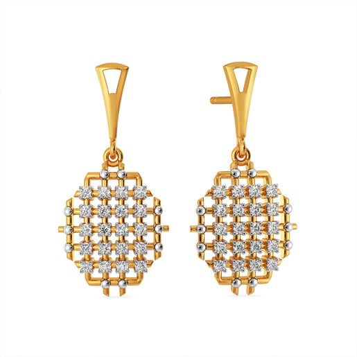 Mesh Vibes Only  Diamond Earrings