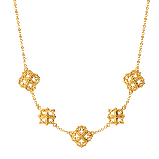 Caught in a Mesh Gold Necklaces