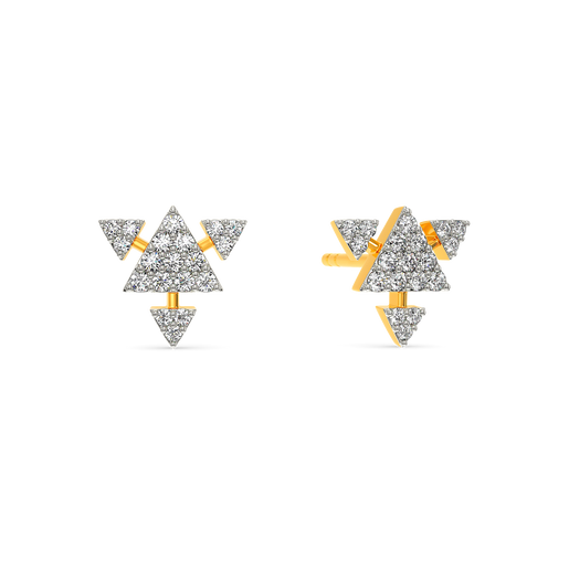 Modern Minimalist Diamond Earrings