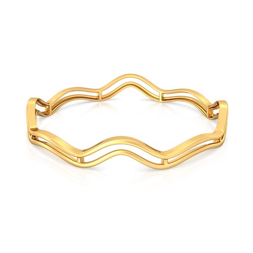 Double Tide Gold Bangles
