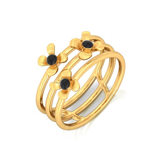 Floral Enigma Gold Rings