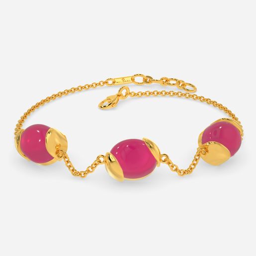 Pink Wave Gemstone Bracelets