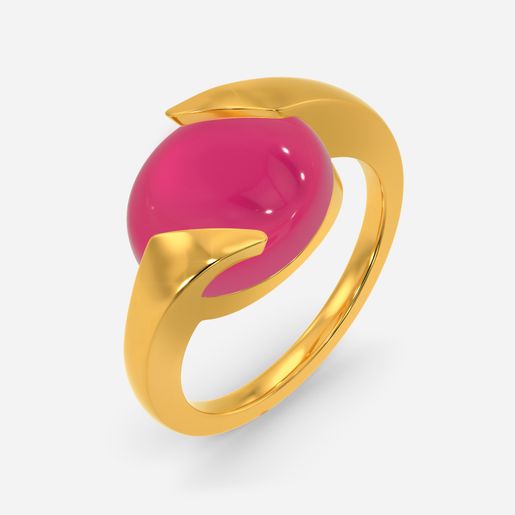 Pink Wave Gemstone Rings