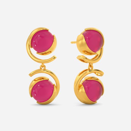 Paint In Pink Gemstone Earrings