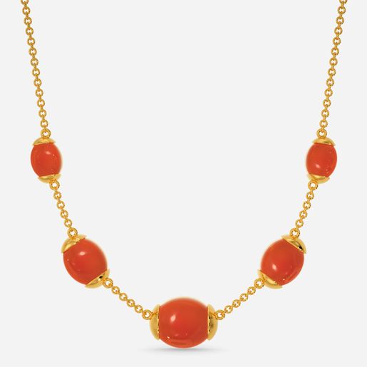 Orange Delight Gemstone Necklaces