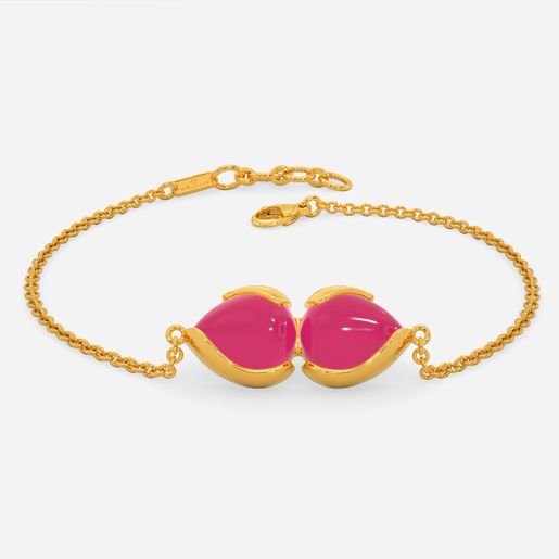 Pink Bud Gemstone Bracelets