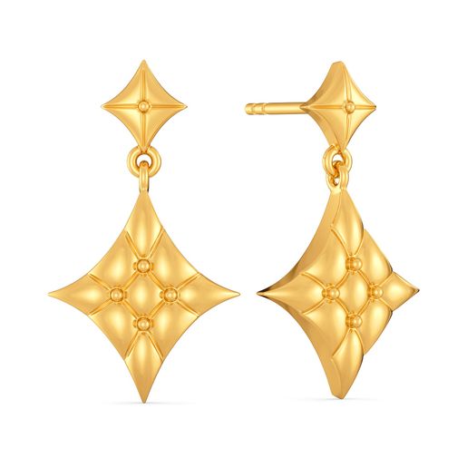 Quilty Leisure Gold Drop Earring
