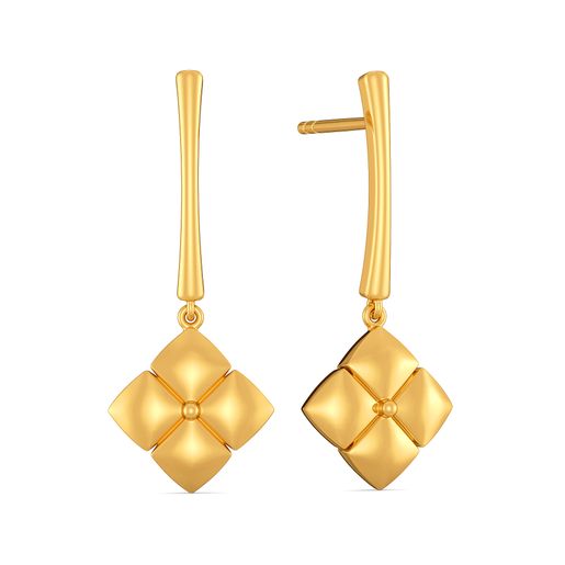 Quite Quilty Gold Earrings