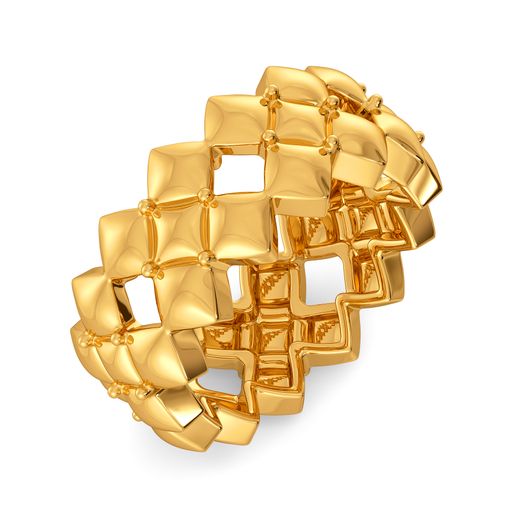 Quite Quilty Gold Rings