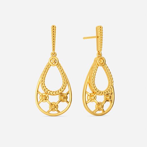 Forget Me Knot Gold Earrings