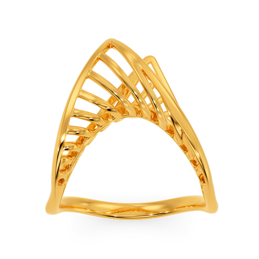 Molded Motion Gold Rings