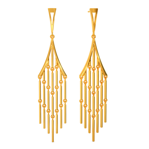 Fringe Tint Gold Earrings