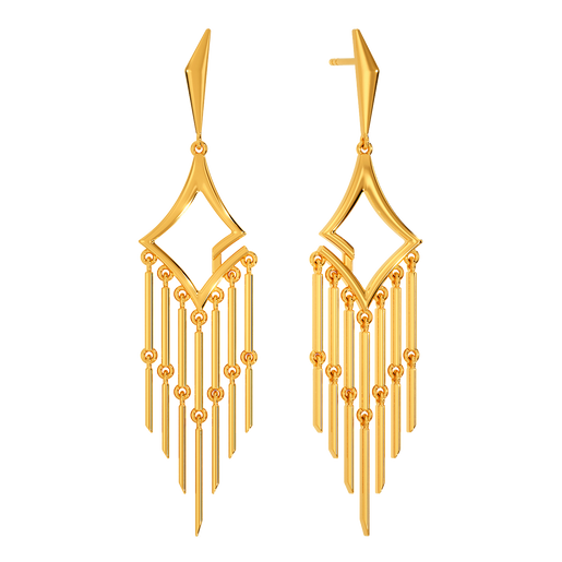 Fringe Tint Gold Earrings