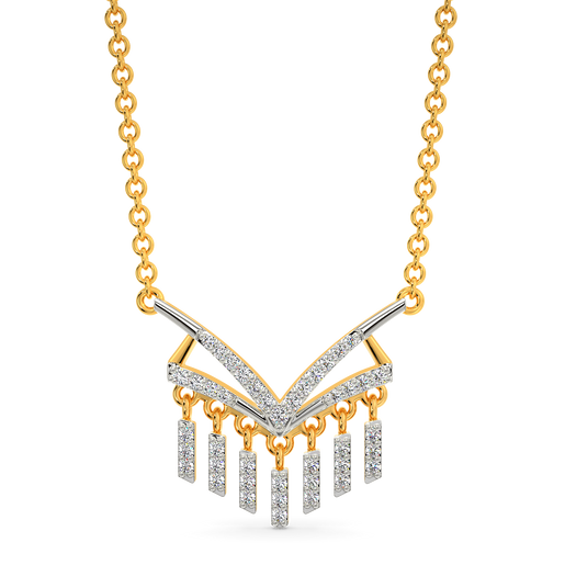 Strips Of Fringe Diamond Necklaces