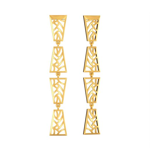 Lattice Leisure Gold Earrings