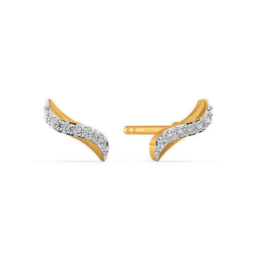 Ocean Wave Diamond Earrings